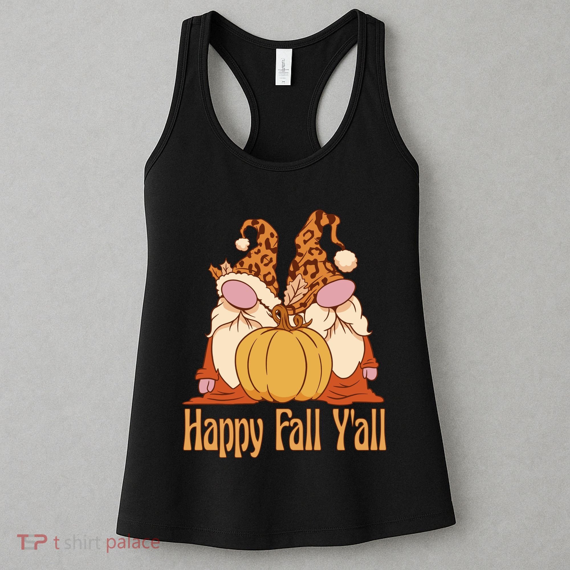 Happy Fall Y'all Gnome Cute Pumpkin Women's Tank Top