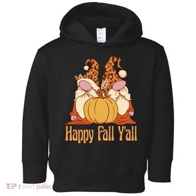 Happy Fall Y'all Gnome Cute Pumpkin Toddler Hoodie