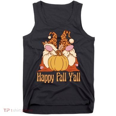 Happy Fall Y'all Gnome Cute Pumpkin Tank Top