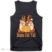 Happy Fall Y'all Gnome Cute Pumpkin Tank Top thumb 0