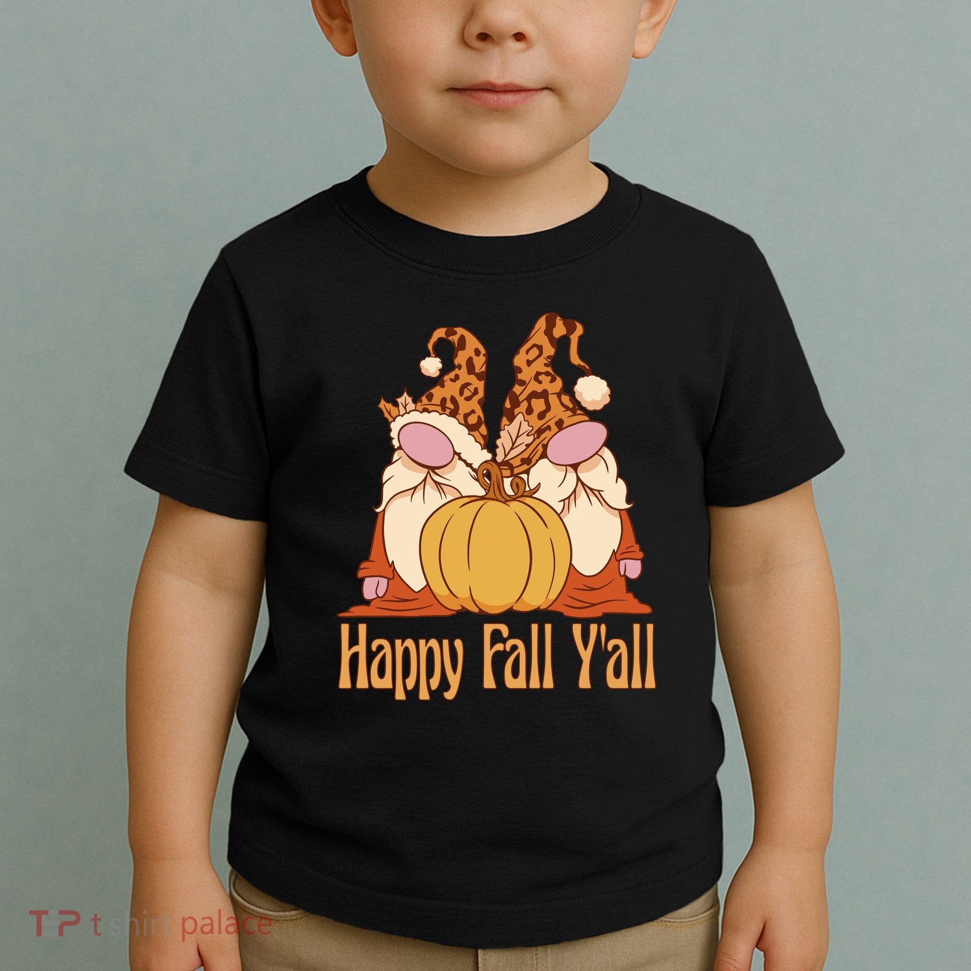 Happy Fall Y'all Gnome Cute Pumpkin Toddler T-Shirt
