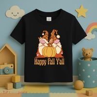 Happy Fall Y'all Gnome Cute Pumpkin Toddler T-Shirt thumb 3