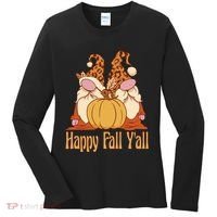 Happy Fall Y'all Gnome Cute Pumpkin Women's Long Sleeve Shirt thumb 0