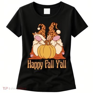Happy Fall Y'all Gnome Cute Pumpkin Women's T-Shirt