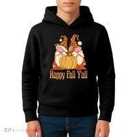 Happy Fall Y'all Gnome Cute Pumpkin Kids Hoodie thumb 4
