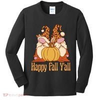 Happy Fall Y'all Gnome Cute Pumpkin Kids Long Sleeve Shirt thumb 0