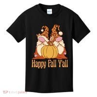 Happy Fall Y'all Gnome Cute Pumpkin Kids T-Shirt thumb 0