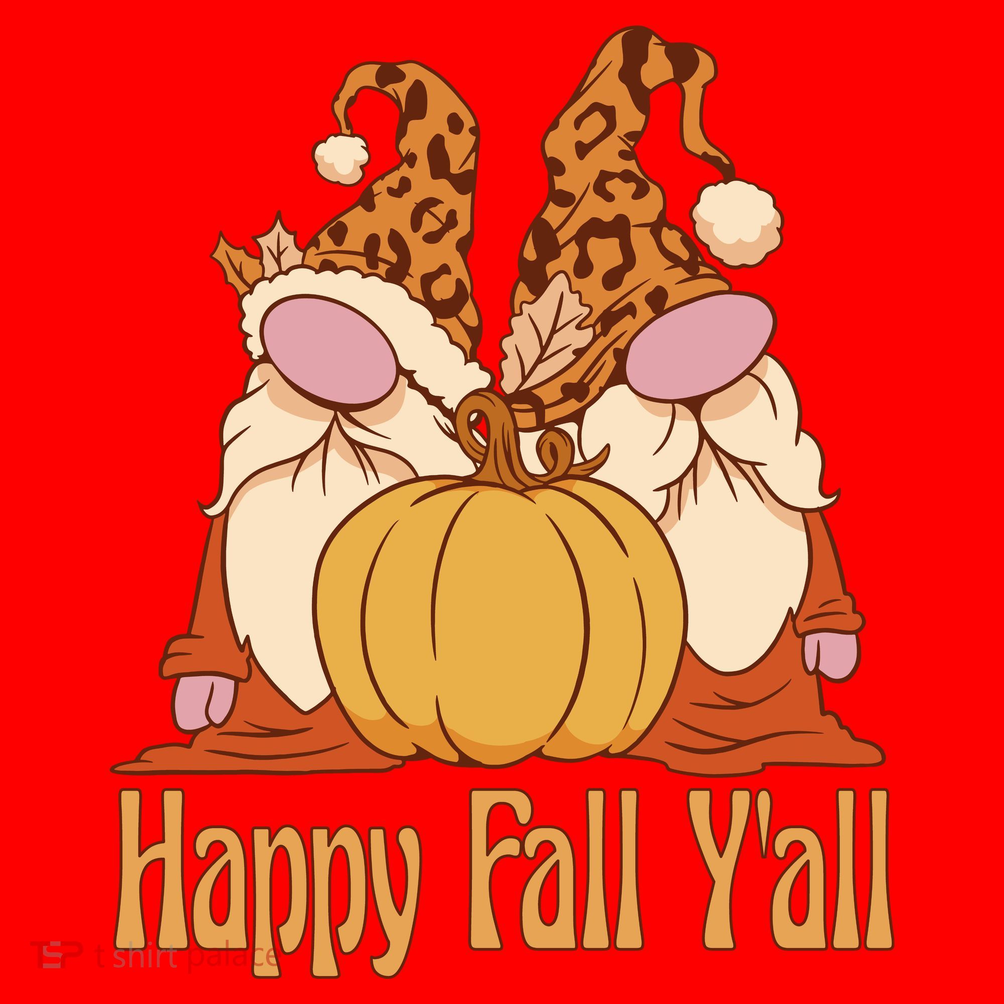 Happy Fall Y'all Gnome Cute Pumpkin Santa Hat