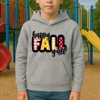 Happy Fall Yall Cozy Kids Hoodie thumb 2