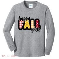 Happy Fall Yall Cozy Kids Long Sleeve Shirt thumb 0