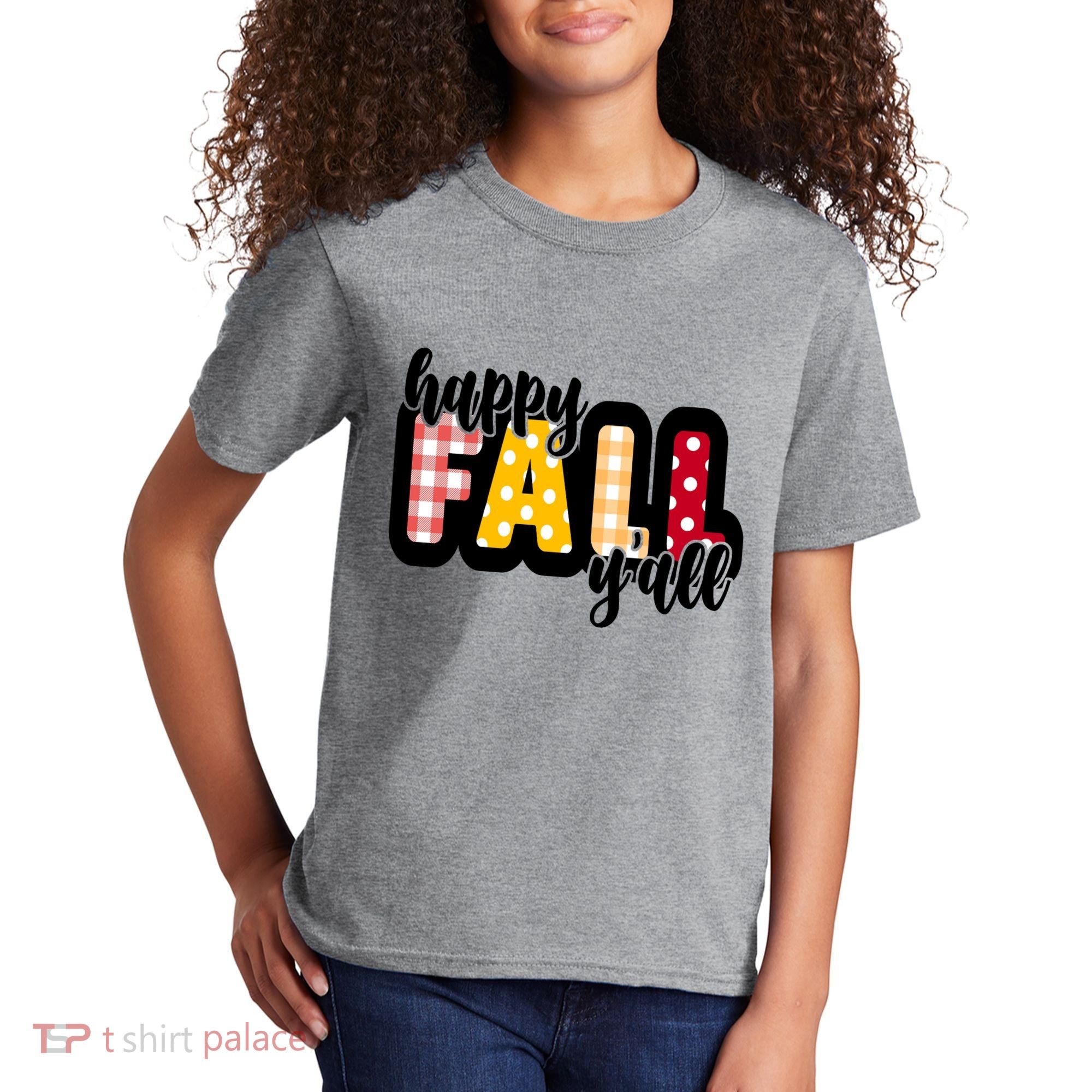 Happy Fall Yall Cozy Kids T-Shirt
