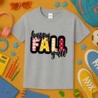 Happy Fall Yall Cozy Kids T-Shirt thumb 3