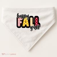 Happy Fall Yall Cozy USA-Made Doggie Bandana thumb 0