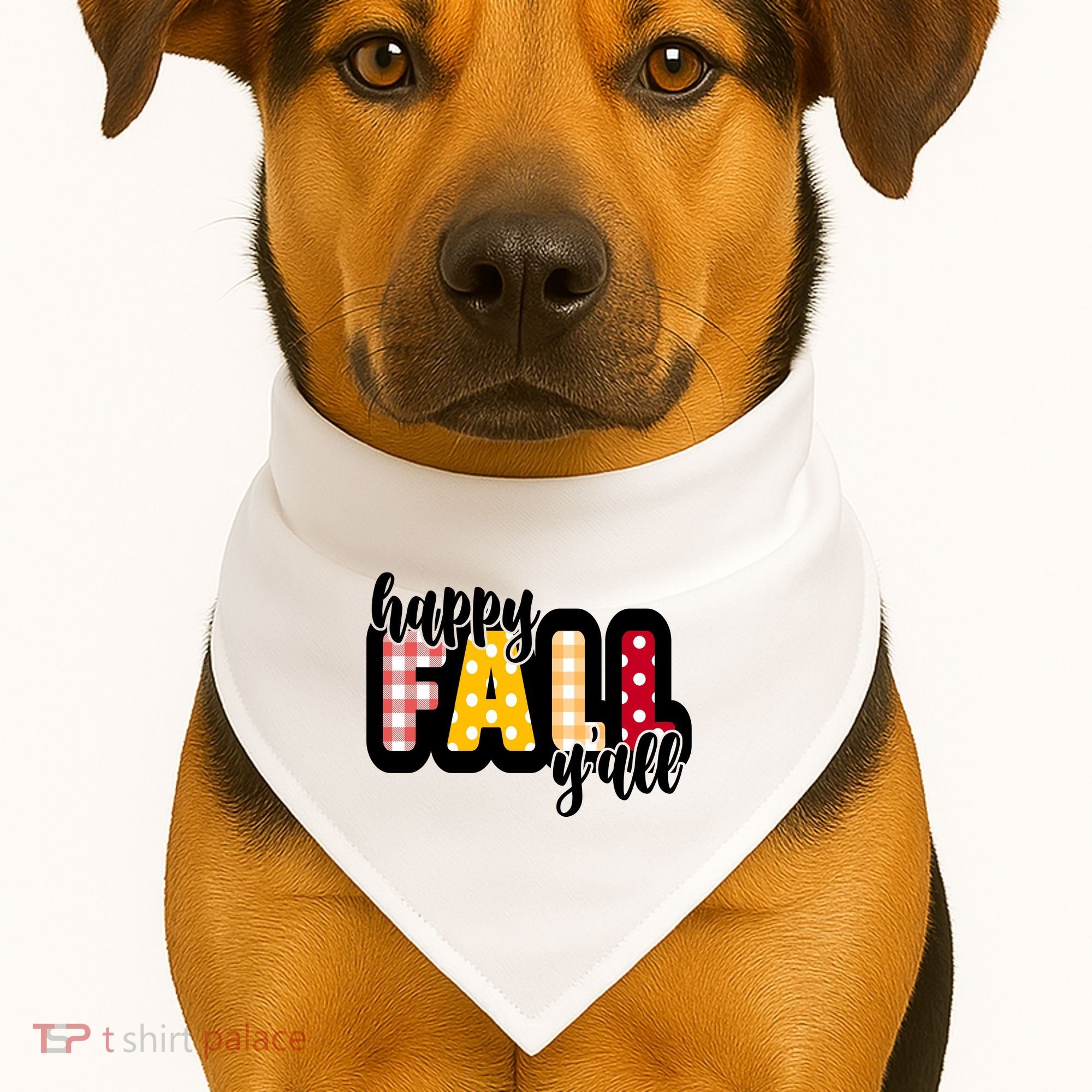 Happy Fall Yall Cozy USA-Made Doggie Bandana