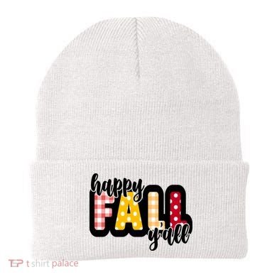 Happy Fall Yall Cozy Beanie
