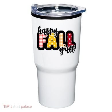 Happy Fall Yall Cozy Tumbler