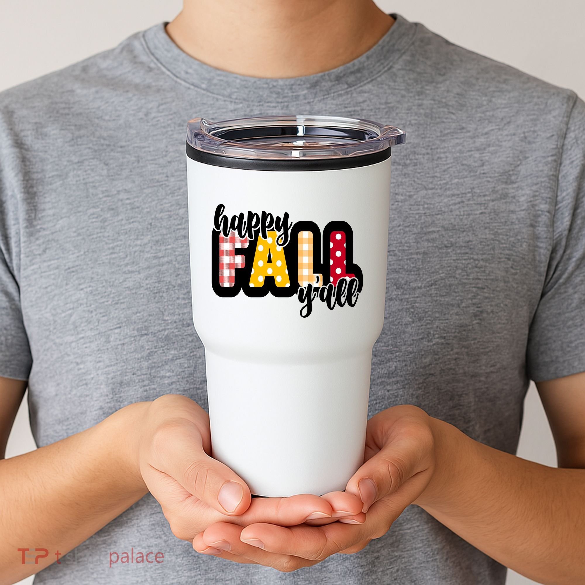 Happy Fall Yall Cozy Tumbler