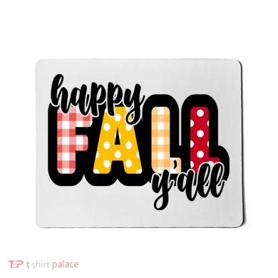 Happy Fall Yall Cozy Mousepad