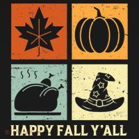 Happy Fall Y'all Vintage Retro Autumn Leaf Pumpkin Turkey T-Shirt thumb 7