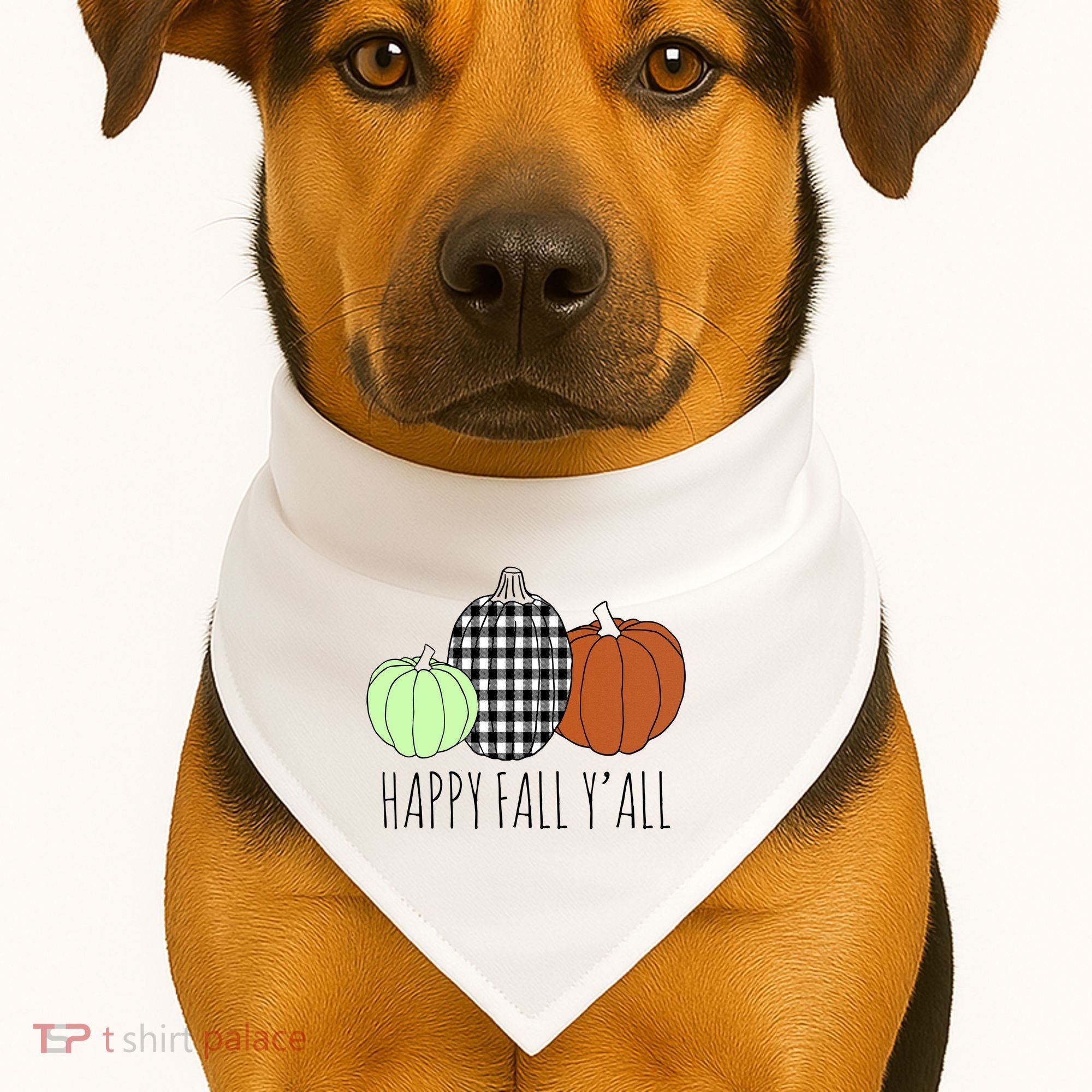 Happy Fall Yall Pumpkin USA-Made Doggie Bandana