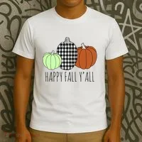 Happy Fall Yall Pumpkin T-Shirt thumb 3