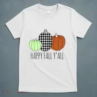 Happy Fall Yall Pumpkin T-Shirt thumb 5