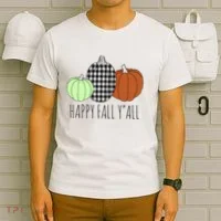 Happy Fall Yall Pumpkin T-Shirt thumb 6