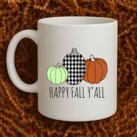Happy Fall Yall Pumpkin Coffee Mug thumb 2