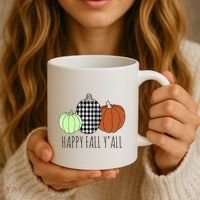 Happy Fall Yall Pumpkin Coffee Mug thumb 3