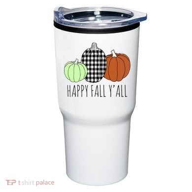Happy Fall Yall Pumpkin Tumbler