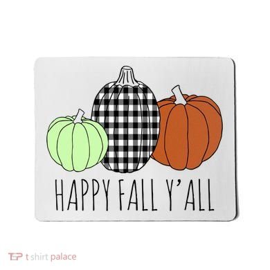 Happy Fall Yall Pumpkin Mousepad