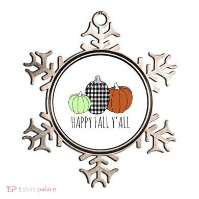 Happy Fall Yall Pumpkin Ornament