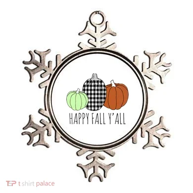 Happy Fall Yall Pumpkin Ornament