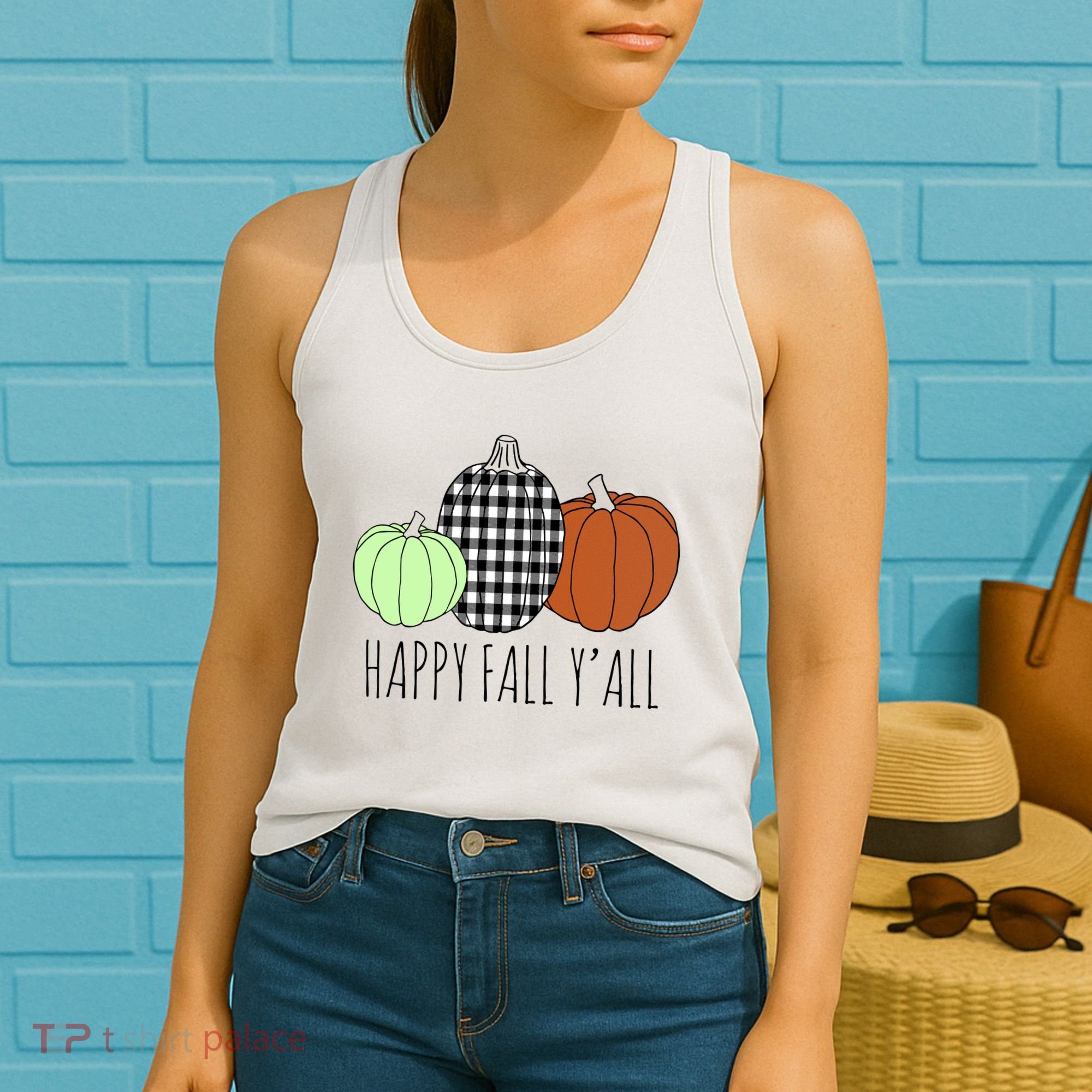Happy Fall Yall Pumpkin Women's Tank Top