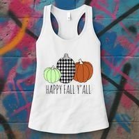 Happy Fall Yall Pumpkin Women's Tank Top thumb 3