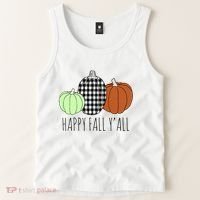 Happy Fall Yall Pumpkin Tank Top thumb 2
