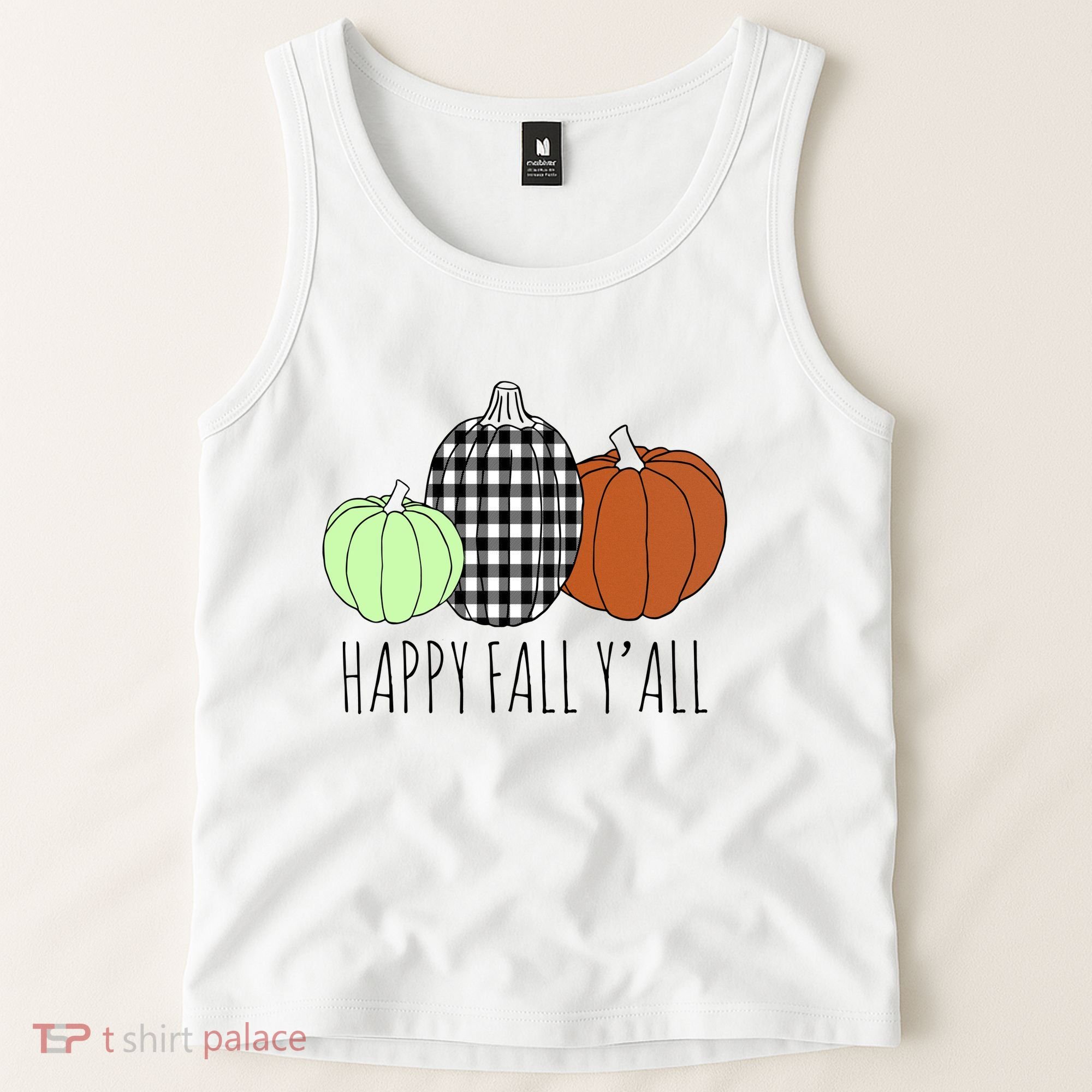 Happy Fall Yall Pumpkin Tank Top