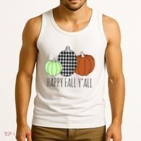 Happy Fall Yall Pumpkin Tank Top thumb 3