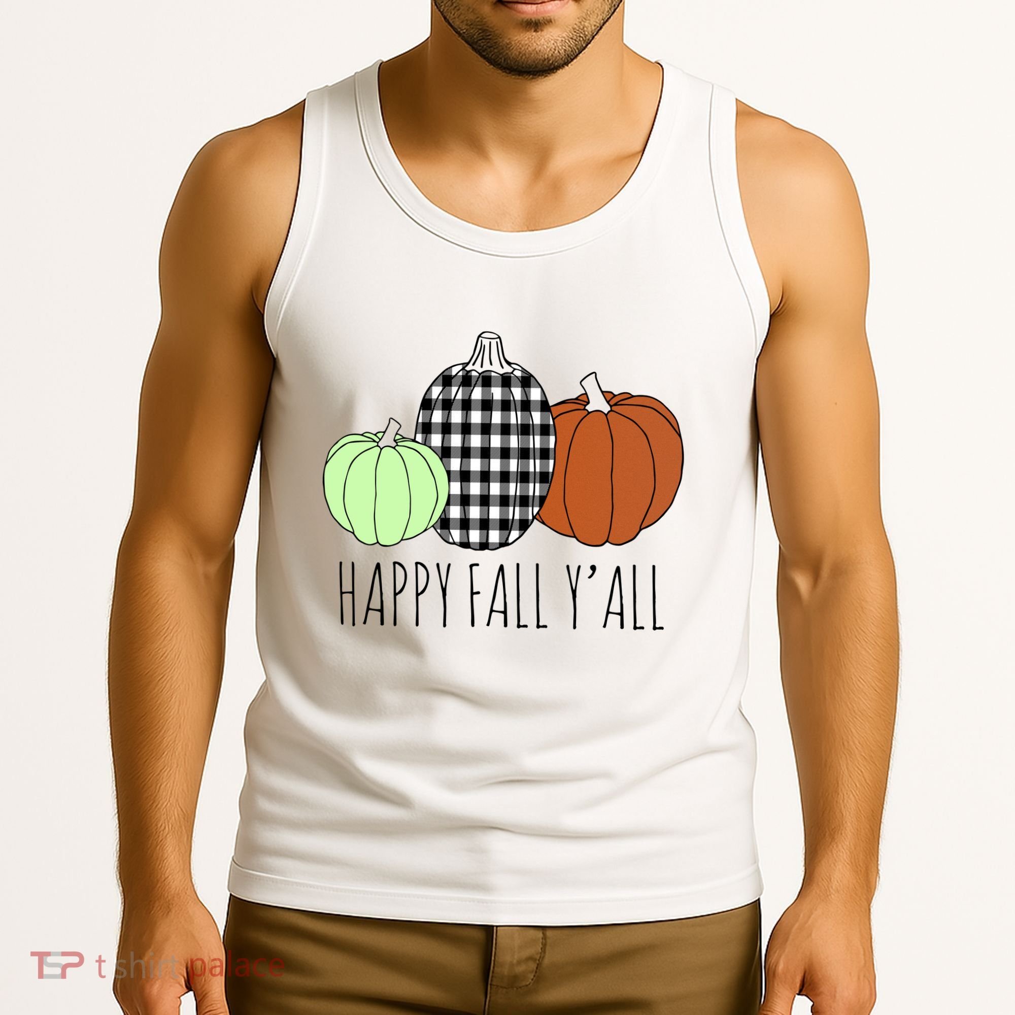 Happy Fall Yall Pumpkin Tank Top