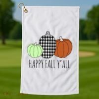 Happy Fall Yall Pumpkin Golf Towel thumb 1
