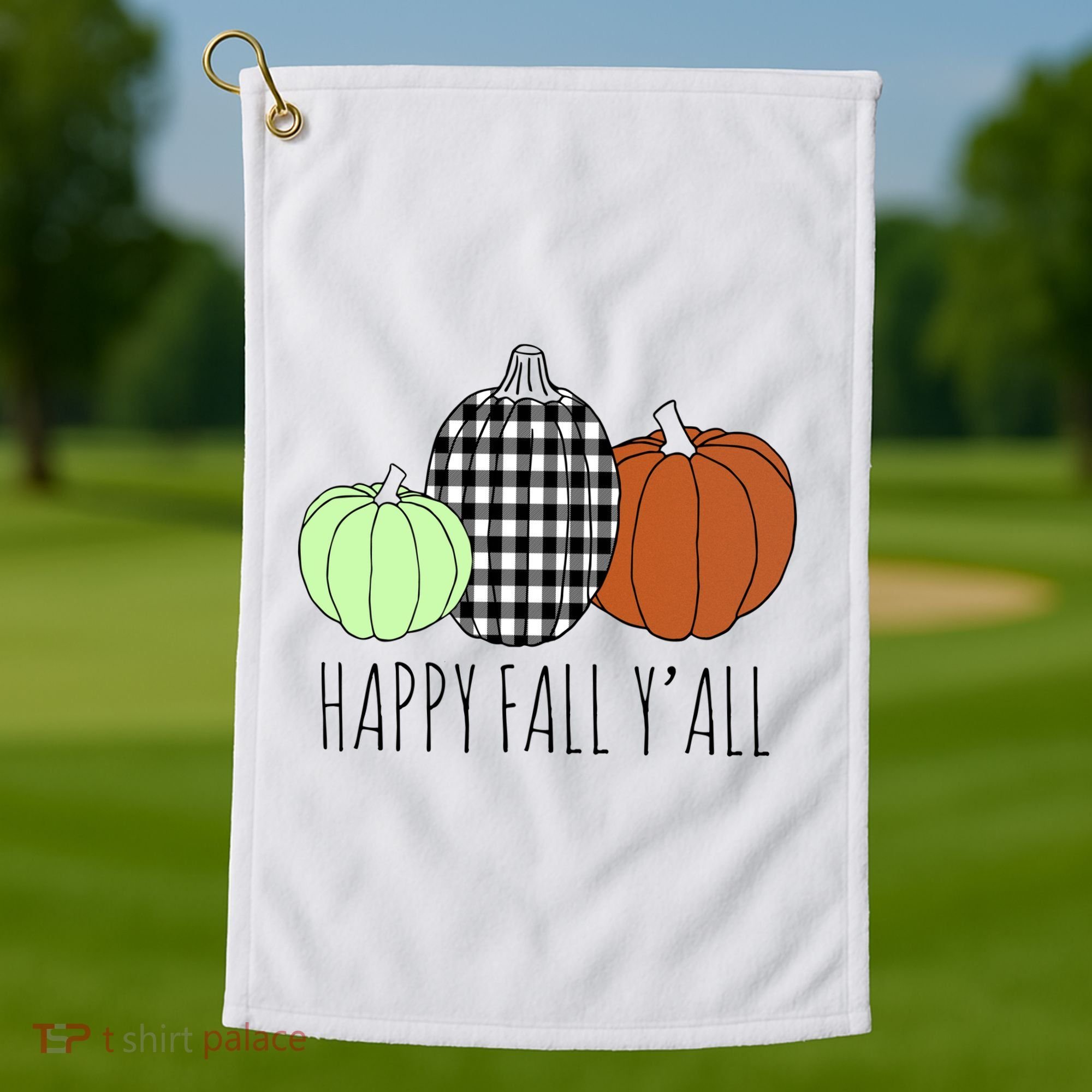 Happy Fall Yall Pumpkin Golf Towel
