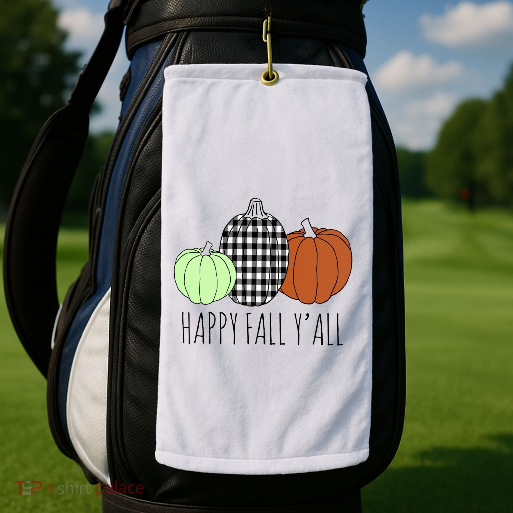 Happy Fall Yall Pumpkin Golf Towel