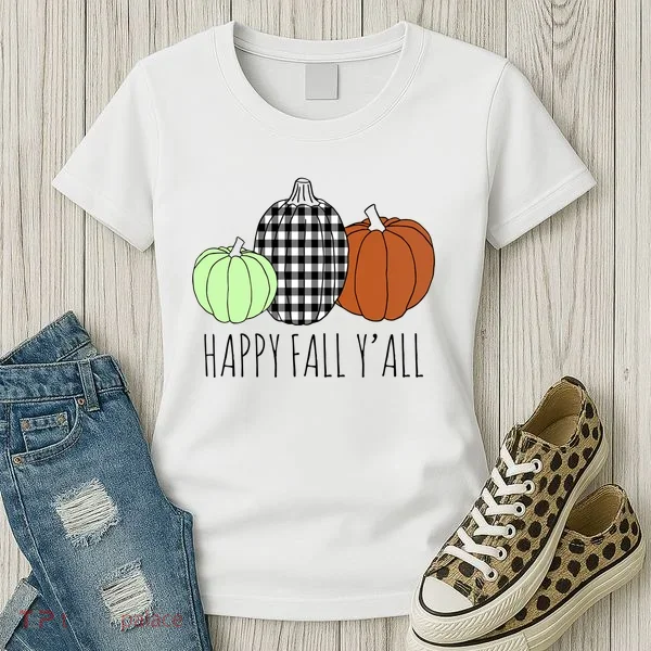 Happy Fall Yall Pumpkin Women's T-Shirt