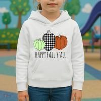 Happy Fall Yall Pumpkin Kids Hoodie thumb 3