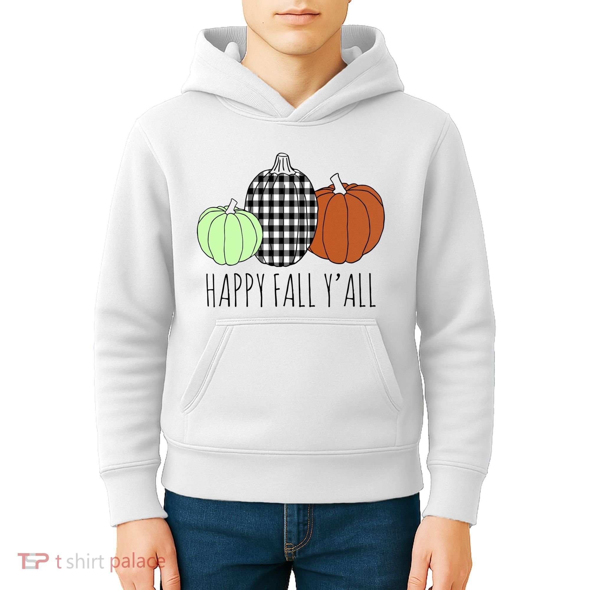 Happy Fall Yall Pumpkin Kids Hoodie