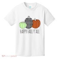 Happy Fall Yall Pumpkin Kids T-Shirt thumb 0