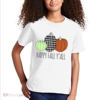 Happy Fall Yall Pumpkin Kids T-Shirt thumb 2
