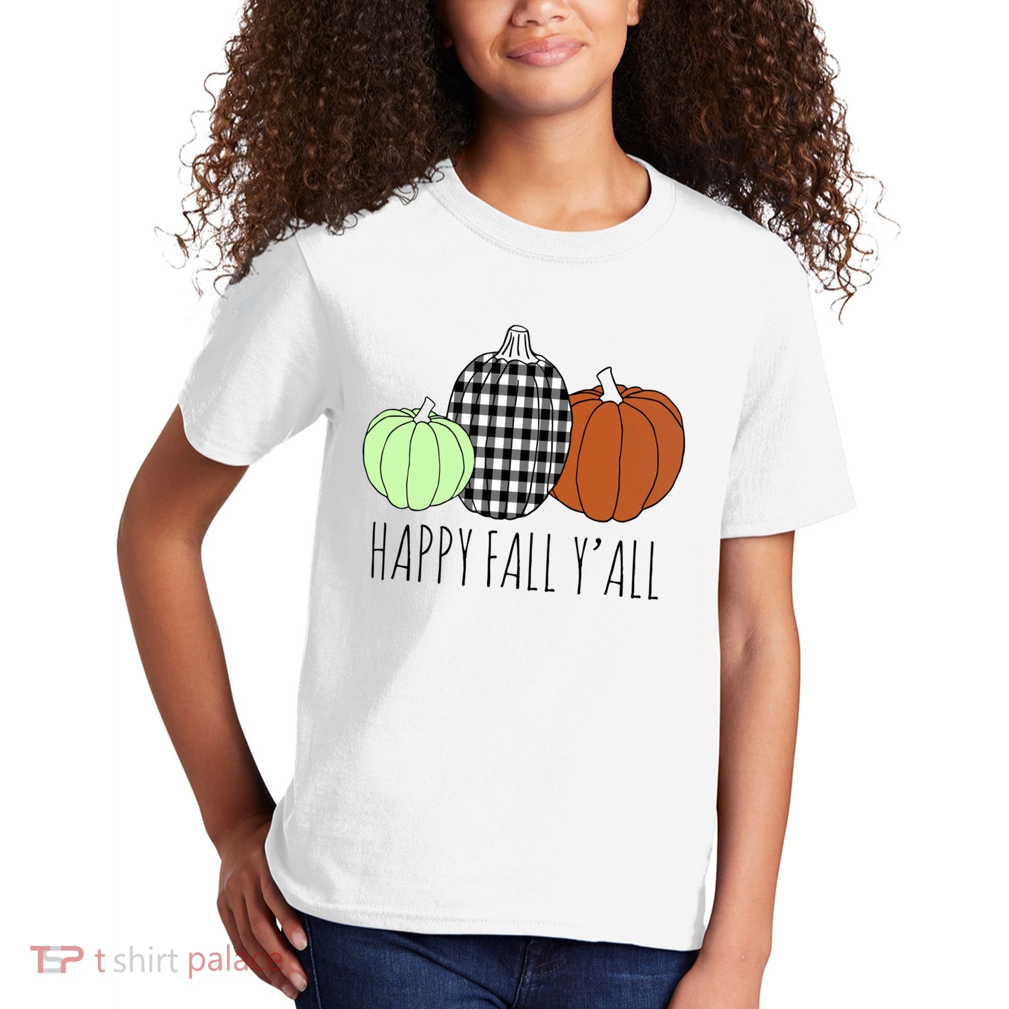 Happy Fall Yall Pumpkin Kids T-Shirt