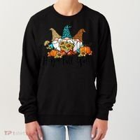 Happy Fall Y'all Gnomes Leopard Pumpkin Autumn Thanksgiving Gift Women's Sweatshirt thumb 0