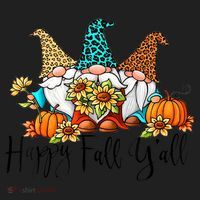 Happy Fall Y'all Gnomes Leopard Pumpkin Autumn Thanksgiving Gift Women's Sweatshirt thumb 2